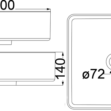 Ultra Thin Basin 22-402 line drawing