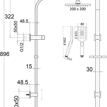 Eden Shower Set Multifunction