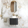 Hampshire Wall Hung Curve Vanity Satin Black (All Sizes) 600mm Cabinet Only