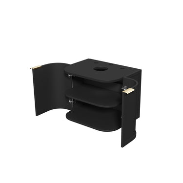 Hampshire Wall Hung Curve Vanity Satin Black (All Sizes) 600mm Cabinet Only