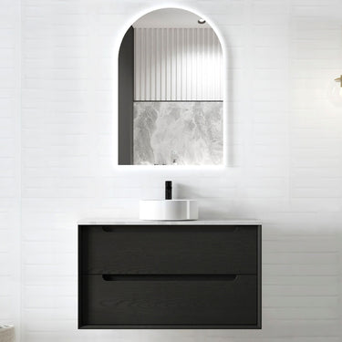 Byron Wall Hung Vanity Black Oak (All Sizes) 900mm Cabinet Only