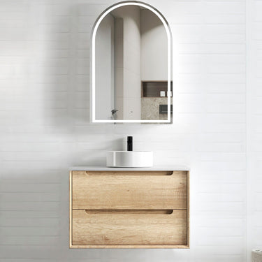 Byron Wall Hung Vanity Natural Oak (All Sizes) 750mm Cabinet Only