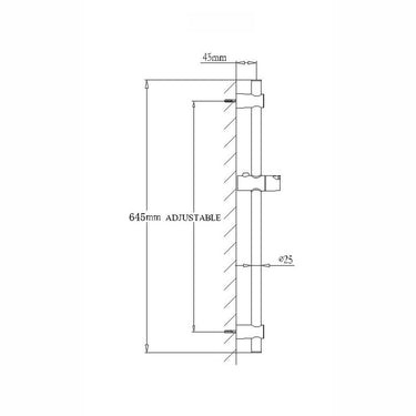 Black Shower Rail