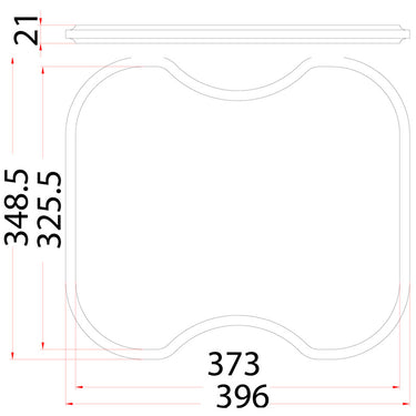 Chopping Board CB212 line drawing
