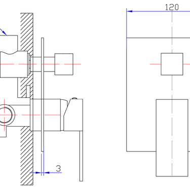 Rosa Wall Mixer Diverter