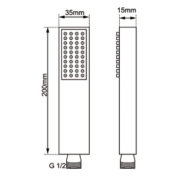 Brushed Brass Single Function Handheld Shower