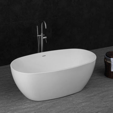 Vinny 1500x800x575 Gloss White Egg Shape Bathtub OF