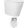 Alzano Wall Face Matte White Hurricane Pan with Geberit Cistern, No Push Plate