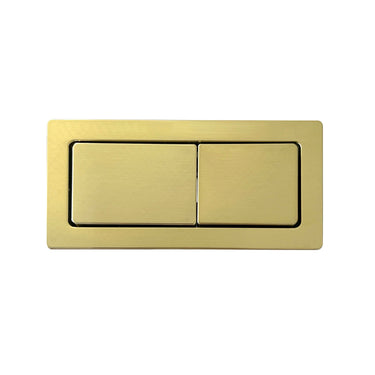 Square Toilet Flush Button Brushed Gold