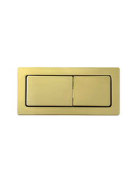 Square Toilet Flush Button Brushed Gold