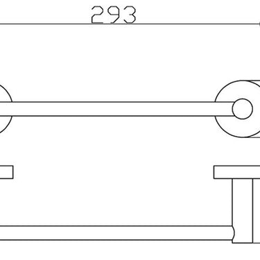 Rondo 250mm Black Towel Bar