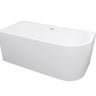 Left Corner 1500x750x580 Gloss White Bathtub OF
