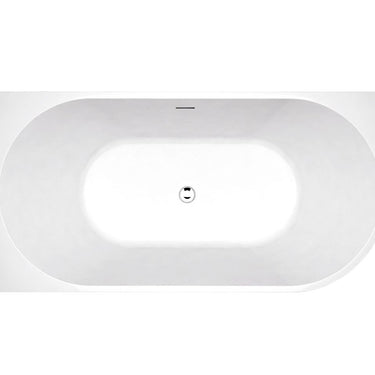 Left Corner 1500x750x580 Gloss White Bathtub OF