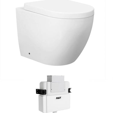 Voghera Toilet Package - WF Pan, R&T Delta Lowrise Cistern (Button Sold Separately) - Standard Seat
