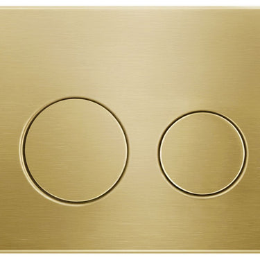 R&T Round Argent Gold Stainless Dual - Flush Push Plate