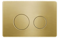 R&T Round Argent Gold Stainless Dual - Flush Push Plate