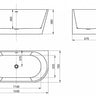 Verona 1500x750x580 Gloss White Back to Wall Bathtub OF