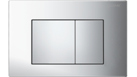 R&T Dual Flush Plate Large Square Chrome