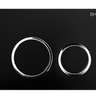 Inspire Dual Flush Plate Round Black