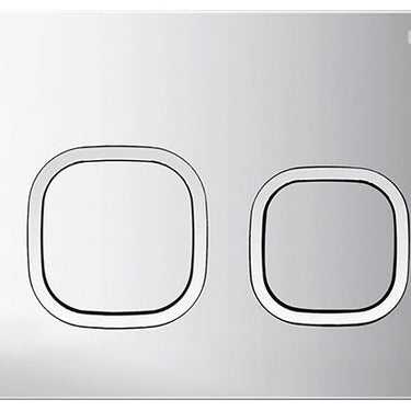 R&T Soft Square Push Plate Matte Chrome