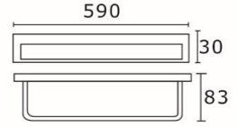 Recxis 600mm Single Towel Rail