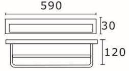 Recxis 600mm Double Towel Rail