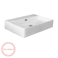 Oskar Wall Hung Square 600x420x120 NTH Basin