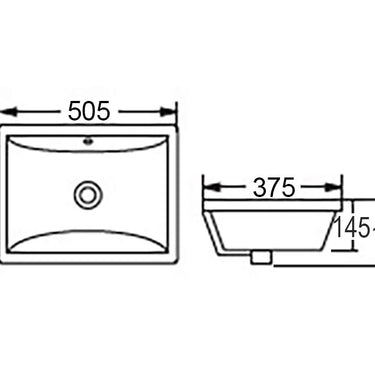 Undermount Square 510x380x180 Basin