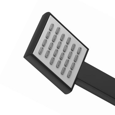 Taran Black Shower Rail with Square Handheld Shower Piece