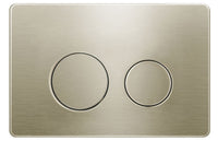 R&T Round Brushed Gold Stainless Dual - Flush Push Plate