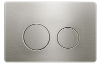 R&T Round Brushed Nickel Stainless Dual - Flush Push Plate