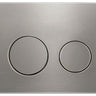 R&T Round Gun Metal Stainless Dual -Flush Push Plate