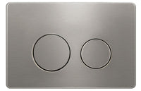 R&T Round Gun Metal Stainless Dual -Flush Push Plate
