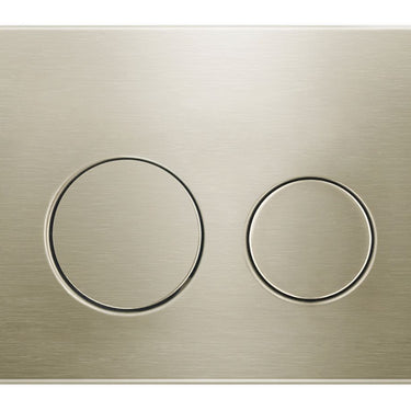 R&T Round Brushed Gold Low Rise Flush Push Plate