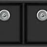Granite Sink 810x480 Black Double Bowl