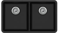 Granite Sink 810x480 Black Double Bowl