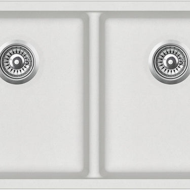 Granite Sink 810x480 White Double Bowl