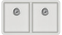 Granite Sink 810x480 White Double Bowl