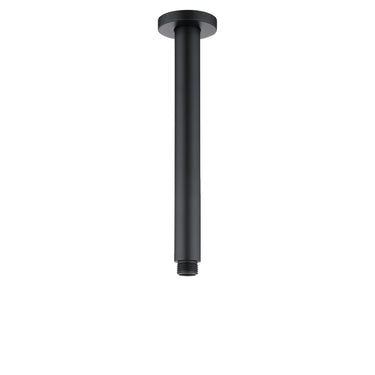 Roul 200mm Matte Black Ceiling Shower Arm Round