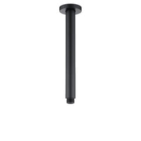 Roul 200mm Matte Black Ceiling Shower Arm Round
