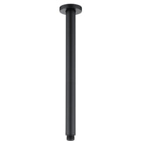 Roul 400mm Matte Black Ceiling Shower Arm Round