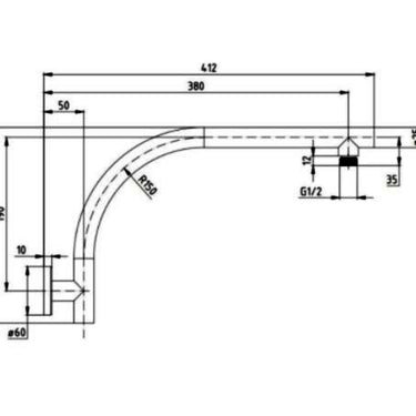 Roul Chrome Swivel Gooseneck Shower Arm