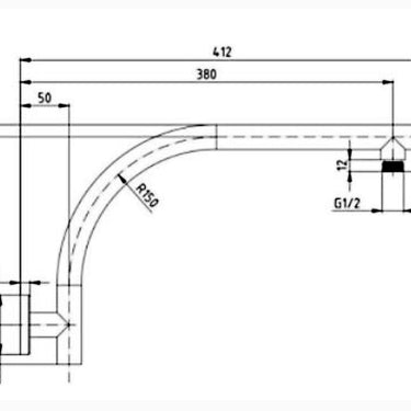 Roul Matte Black Swivel Gooseneck Shower Arm