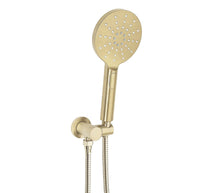 Roul Brushed Gold Handheld Shower Set Round