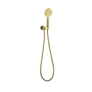 Roul Brushed Gold Handheld Shower Set Round