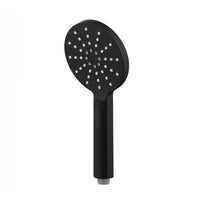 Roul 200mm Matte Black Twin Shower Half Rail Top Inlet Round
