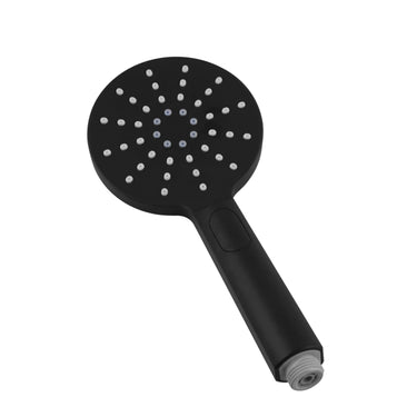 Roul 200mm Matte Black Twin Shower Half Rail Top Inlet Round