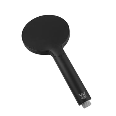 Roul 200mm Matte Black Twin Shower Half Rail Top Inlet Round