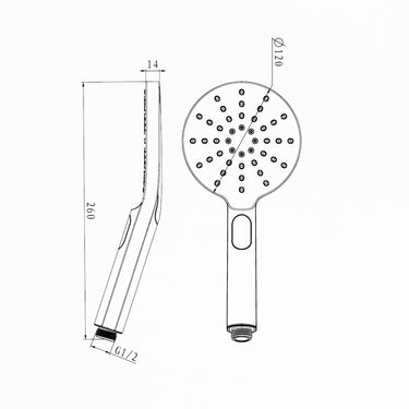 Roul 200mm Brushed Nickel Twin Shower Half Rail Top Inlet Round