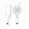 Roul 200mm Gun Metal Twin Shower Half Rail Top Inlet Round